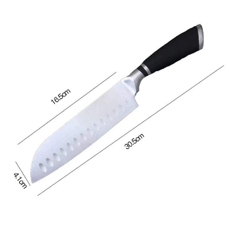 Nathgra Santoku Knife Kitchen Knife Forged of High Carbon Steel Ergonomic Handle Full Tang Razor Sharp Blade for Dicing Mincing and Chopping Knife BA - Image 5