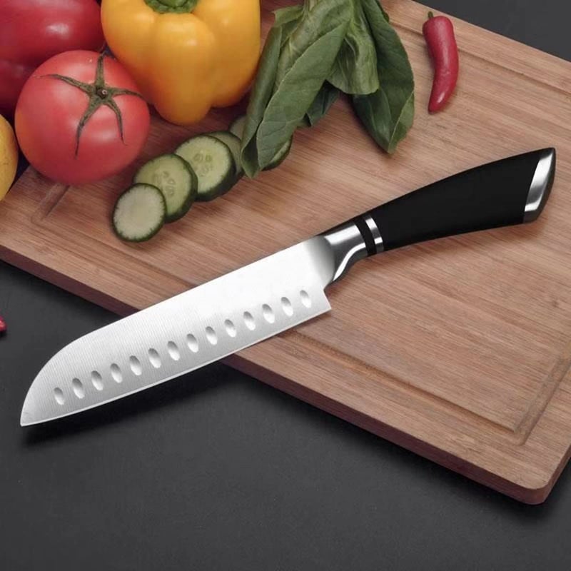 Nathgra Santoku Knife Kitchen Knife Forged of High Carbon Steel Ergonomic Handle Full Tang Razor Sharp Blade for Dicing Mincing and Chopping Knife BA - Image 3