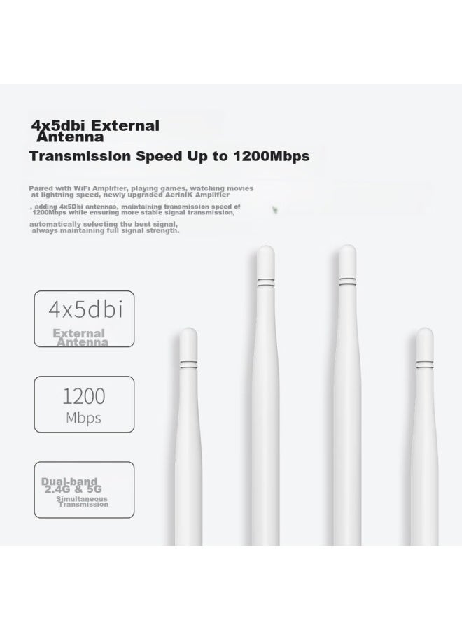 Wavlink Aerial K 1200m Dual-band Wifi Signal Amplifier, 5g Wireless Extender Repeater, Home Router Wireless Signal Booster, Amplifier - Image 4