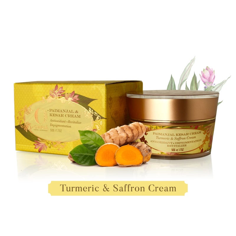 Ohria Ayurveda Turmeric  Saffron Face Cream  AntiPigmentation  Sun Protection Cream - Image 2