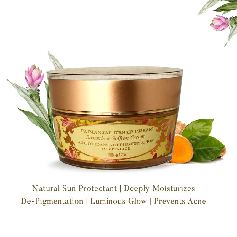 Ohria Ayurveda Turmeric  Saffron Face Cream  AntiPigmentation  Sun Protection Cream - Image 4
