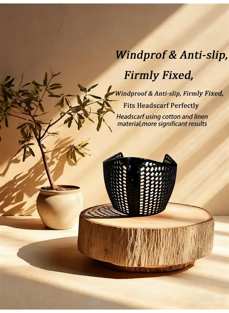 ربطة شعر لتثبيت الحجاب - ربطة خاصة تحت الحجاب بتصميم غير منزلق، ربطة شعر آمنة ومريحة للنساء - Image 4