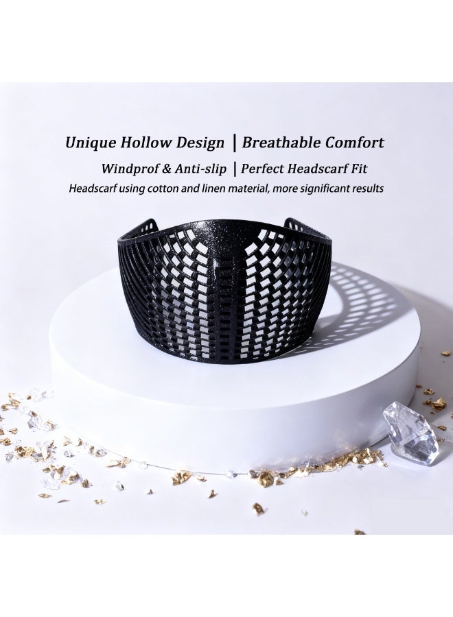 ربطة شعر لتثبيت الحجاب - ربطة خاصة تحت الحجاب بتصميم غير منزلق، ربطة شعر آمنة ومريحة للنساء - Image 1