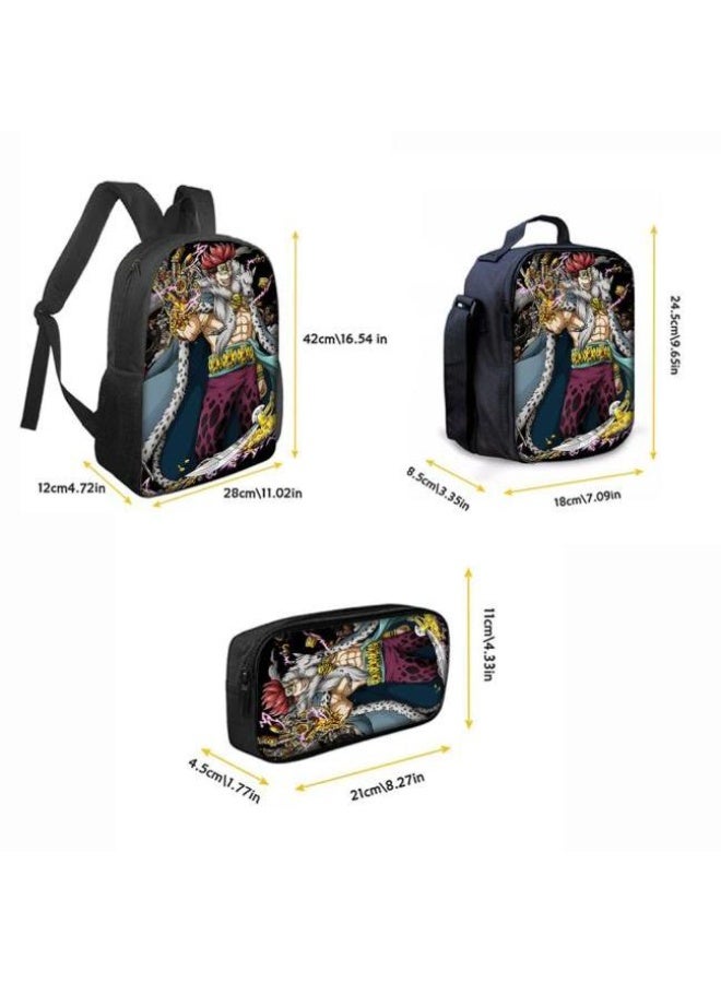 عام أحدث نموذج عالمي من الكرتون طباعة ثلاثة قطعة حقيبة مجموعة ( الطلاب ، الأطفال ، الأصدقاء ، نزهة ، تسلق الجبال ، الخ . ) - Image 3