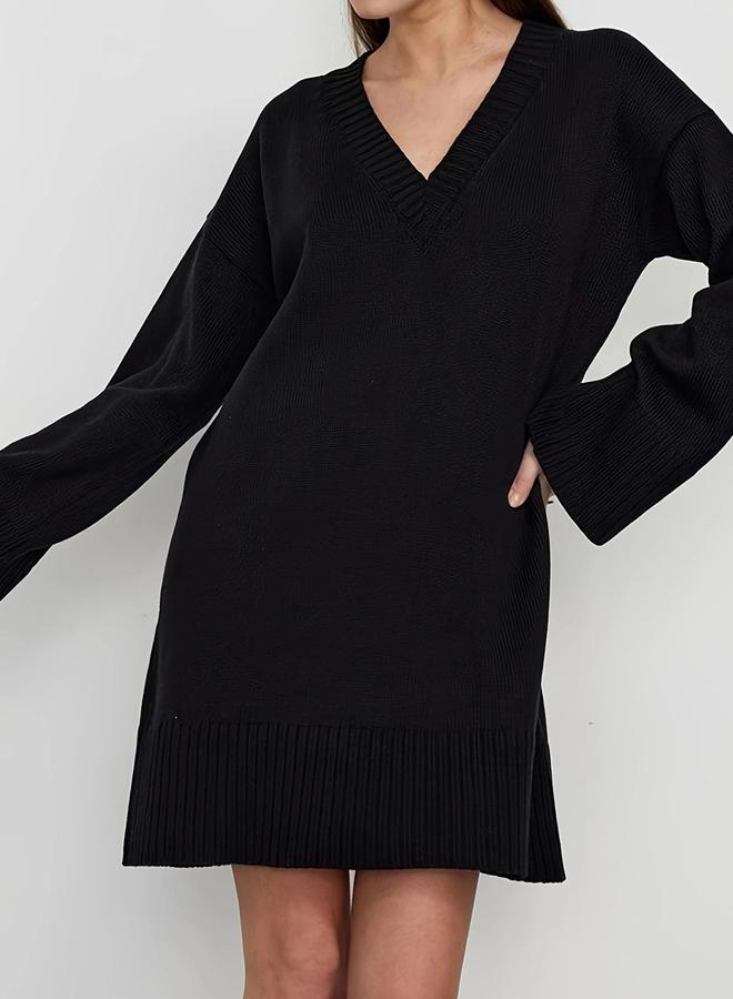 Take Two Plus Size Longline V Neck Sweater - Image 5
