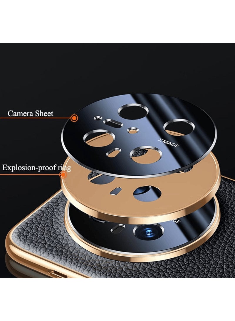 اووكاي جراب لهاتف Honor Magic 7 Pro، مصنوع من ألياف الكربون وجلد أصلي رفيع ومرن ومطلي بمادة TPU مع حماية للكاميرا وغطاء واقٍ مطلي بالكهرباء لهاتف Honor Magic 7 Pro (أسود أنيق) - Image 3