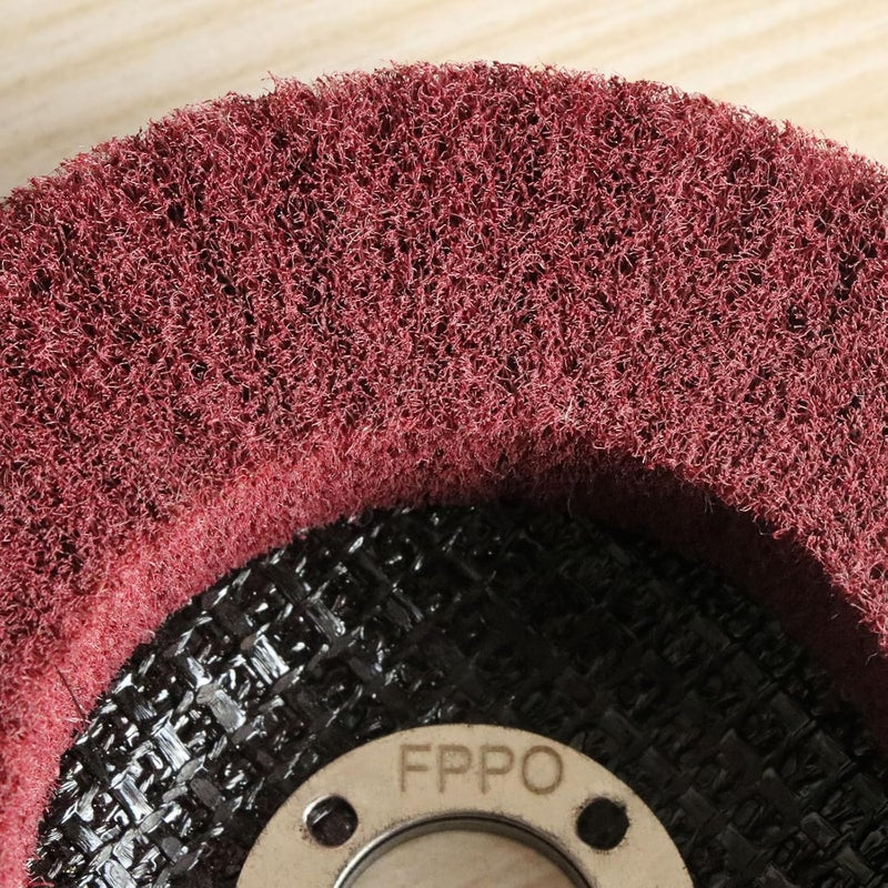 FPPO 9Pcs 4" x 5/8" Nylon Fiber Flap Disc Polishing Grinding Wheel,Scouring pad Buffing Wheel for Angle Grinder Polishing,Flap Discs for Power-Operated Grinders - Image 2