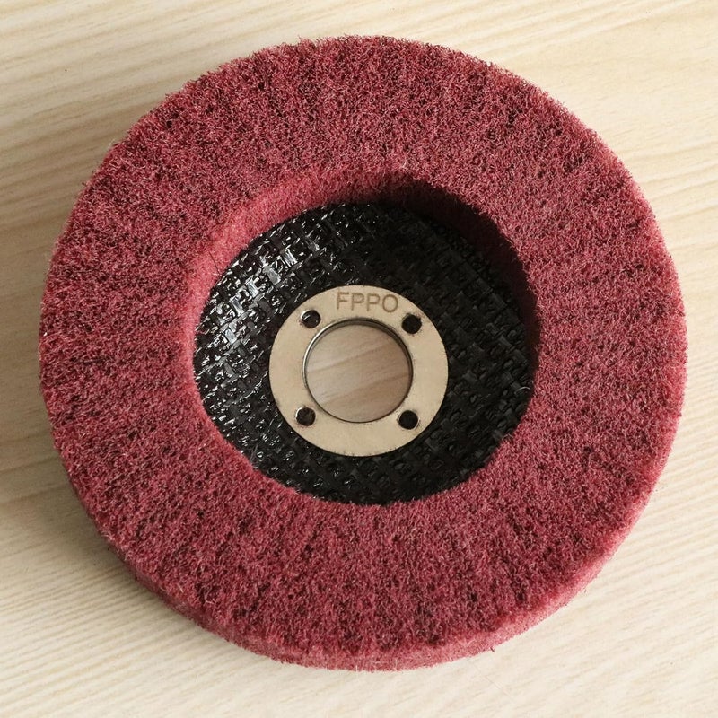 FPPO 9Pcs 4" x 5/8" Nylon Fiber Flap Disc Polishing Grinding Wheel,Scouring pad Buffing Wheel for Angle Grinder Polishing,Flap Discs for Power-Operated Grinders - Image 4