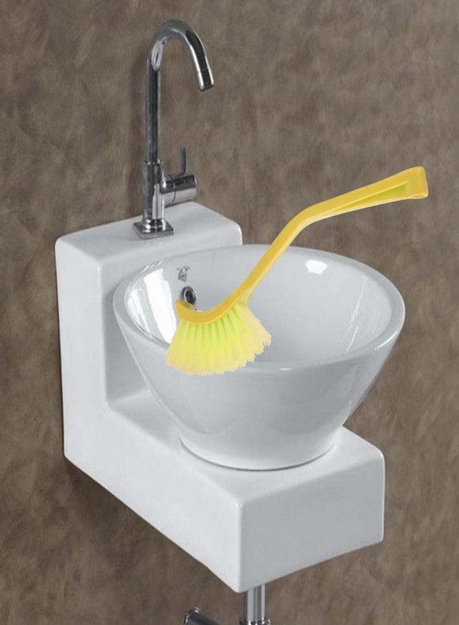 NEXTPRO Wash Basin, Toilet seat, Sink Brush seat Cleaning Brush Set of 3 Sturdy Polypropylene Polyester Material, Multicolour - Image 4
