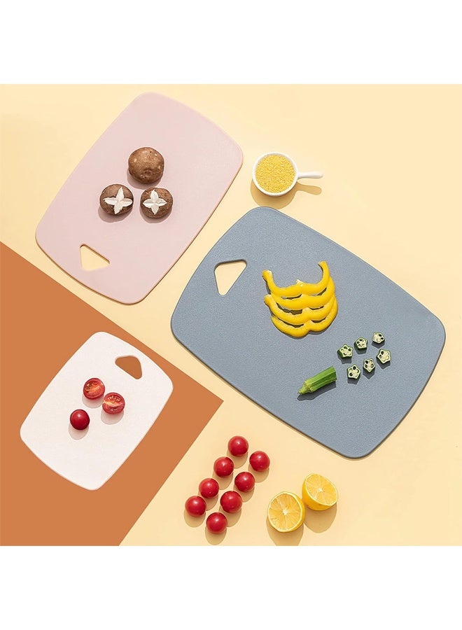 DUNISO Cutting Board for Kitchen Set of 3, PP Chopping Board,Durable, Non Slip, BPA Free，with Easy Grip Handle,For Meat, Vegetables, Fruits - Image 3