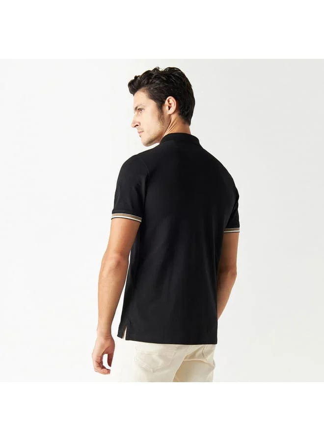 Iconic Iconic Solid Polo T-shirt with Short Sleeves