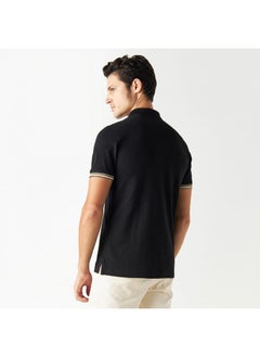 Iconic Iconic Solid Polo T-shirt with Short Sleeves  - Image 3