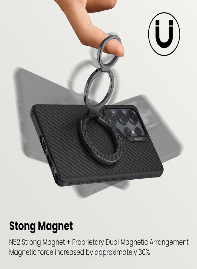 Nillkin FiberSnap Magnetic Phone Grip Ring Stand Holder, Removable Magsafe Phone Holder with Expanding Grip and Adapter Ring,360 Adjustable Kickstand Compatible with iPhone 17,16 Pro 15,14,13 (Black) - Image 3