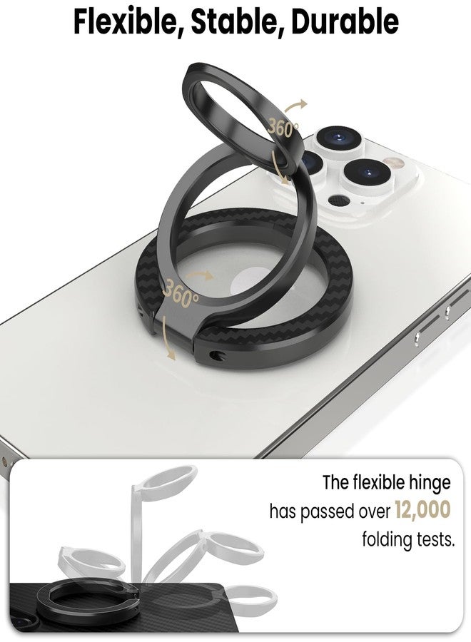 Nillkin FiberSnap Magnetic Phone Grip Ring Stand Holder, Removable Magsafe Phone Holder with Expanding Grip and Adapter Ring,360 Adjustable Kickstand Compatible with iPhone 17,16 Pro 15,14,13 (Black) - Image 4