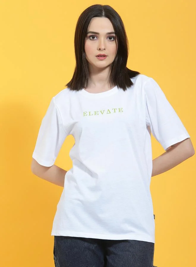 تايك تو تيشيرت قصة واسعة بأكمام قصيرة