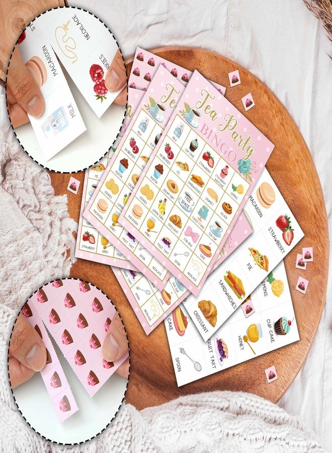 Tedea Tea Party Bridal Shower Games, Tea Party Bingo Game, Tea Party Decorations, Tea Party Favors, 24 Players Bingo Games for Bridal Shower, Bachelorette Party, Wedding Engagement Party (A06) - Image 3
