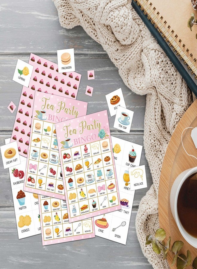 Tedea Tea Party Bridal Shower Games, Tea Party Bingo Game, Tea Party Decorations, Tea Party Favors, 24 Players Bingo Games for Bridal Shower, Bachelorette Party, Wedding Engagement Party (A06) - Image 5