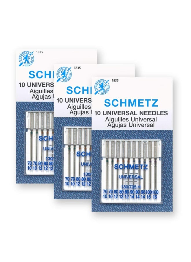 Schmetz Universal Sewing Machine Needles Three 10-Pack Assortment 30 Needles 70 10 80 12 90 14 100 16  - Image 2