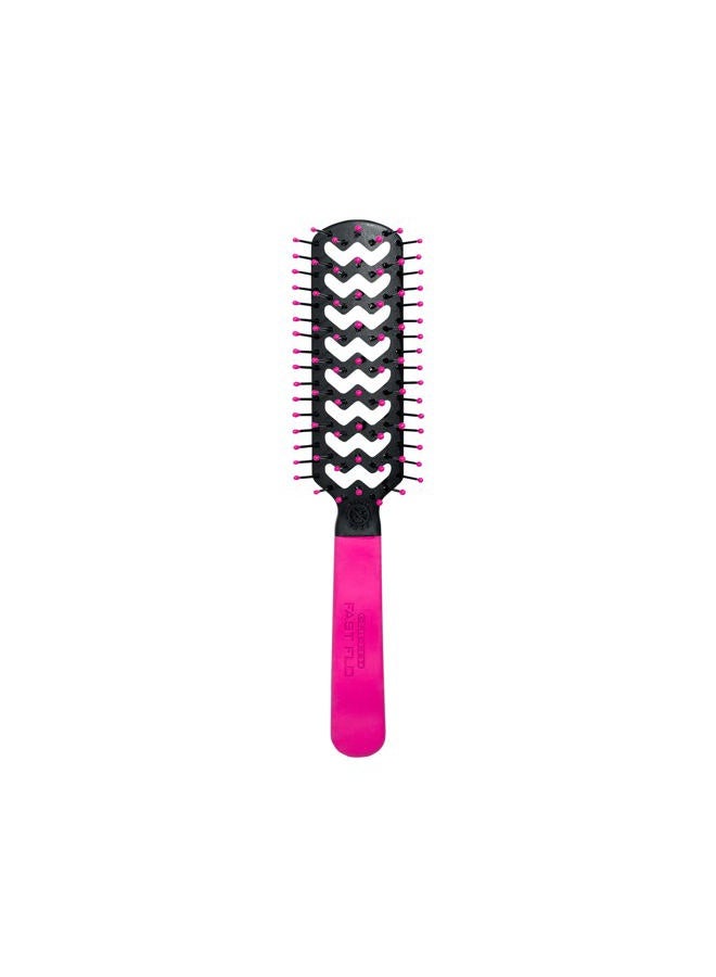 Cricket Static Free Fast Flo Color Vent Hair Brush - Quick and Blow Drying, Detangling, and Frizz-Free Styling - Anti-Static Bristles, Ideal for All Hair Types, The Alibi (Pink) - Image 1