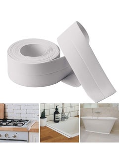 HY Sealing Tape Toilet Sealing Tape Waterproof Mold Moisture Proof High Adhesion Kitchen Bathroom Sealing Tape Dampproof Sealing Sticker for Kitchen Sink Bathroom 3.2m to 3.8cm White  - Image 1