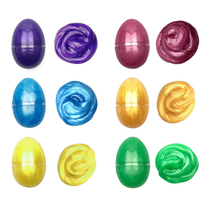 Jofan 12 Pack Slime Eggs Toys Easter Eggs for Kids Girls Boys Easter Basket Stuffers Gifts Party Favors - Image 2