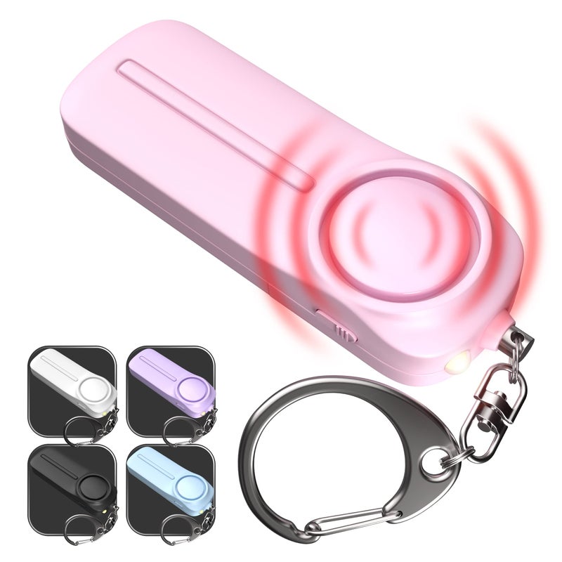WETEN Alarm Keychain for Women Self Defense – 130 dB Loud Siren Whistle - Personal Safety Protection Device with LED Light – Safesound Emergency Security Alert Key Chain to Carry by WETEN (Pink) - Image 1