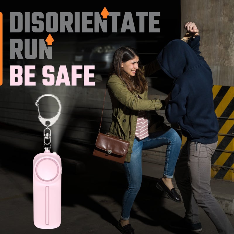 WETEN Alarm Keychain for Women Self Defense – 130 dB Loud Siren Whistle - Personal Safety Protection Device with LED Light – Safesound Emergency Security Alert Key Chain to Carry by WETEN (Pink) - Image 3