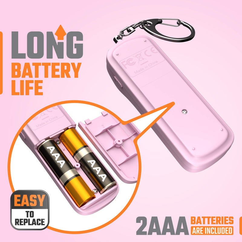 WETEN Alarm Keychain for Women Self Defense – 130 dB Loud Siren Whistle - Personal Safety Protection Device with LED Light – Safesound Emergency Security Alert Key Chain to Carry by WETEN (Pink) - Image 4