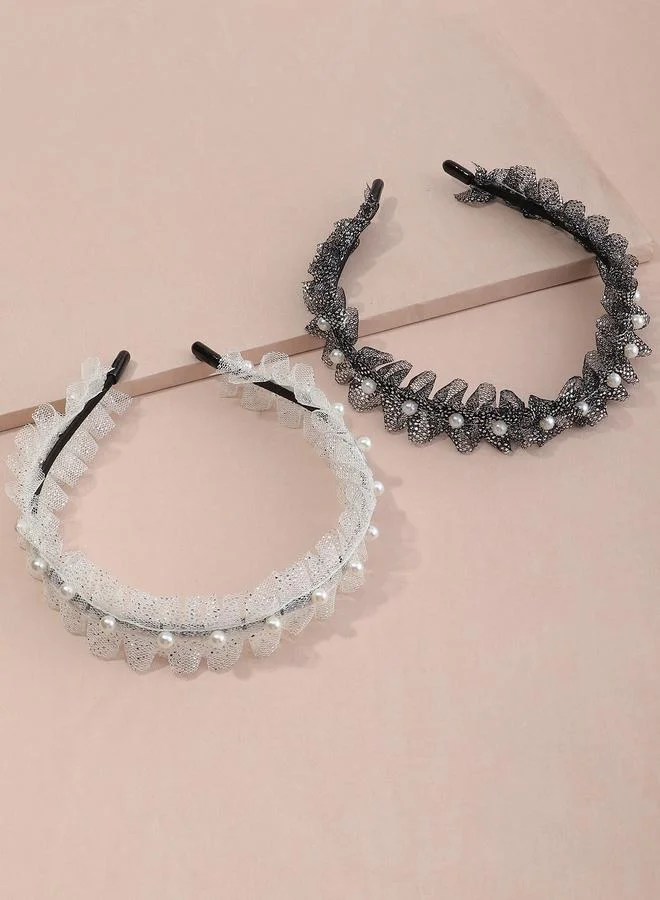 Take Two  Set of 2 - Ruffled Headband for Women | Best Price UAE