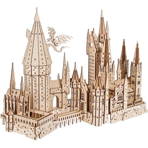 Ugears Harry Potter Hogwarts Castle 3D Wooden Puzzles for Adults  Harry Potter Castle Wooden Model Kits for Adults to Build Mechanical Wood Puzzles Adult Building Sets Hobby Kit 3D Puzzle - Image 1