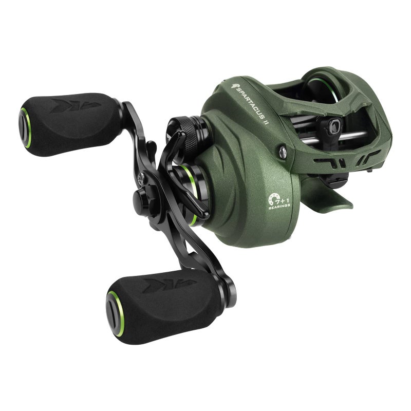KastKing Spartacus II Baitcasting Fishing Reel, 6oz Ultralight, Super Smooth with 17.6 LB Carbon Fiber Drag, 7.2:1 Gear Ratio, 39mm Palm Perfect Lower Profile Design,Stryker Green,Right Handed - Image 1