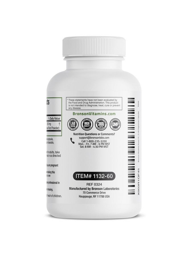 Bronson Rhodiola Rosea Vegetarian Capsules - Adaptogenic Herb - Brain, Stress & Mood Support - Non-GMO, 60 Count - Image 4