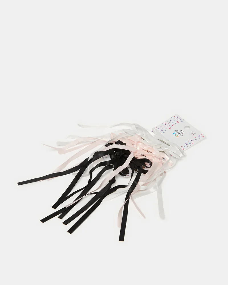 Redtag Girls Assorted Bow Hair Clip Set (Pack of 12)