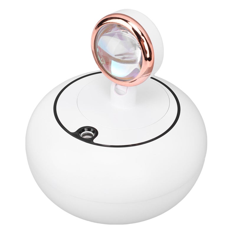 Air Humidifier with Sunset Lamp Water Replenishment USB Powered Desktop Humidifier for Home and Car White - Image 5