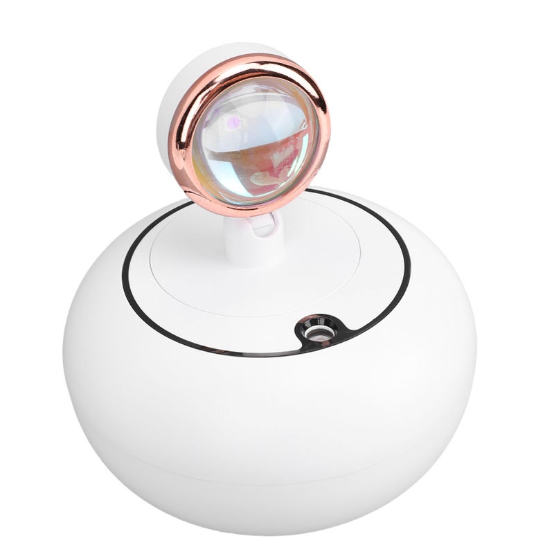Air Humidifier with Sunset Lamp Water Replenishment USB Powered Desktop Humidifier for Home and Car White - Image 4