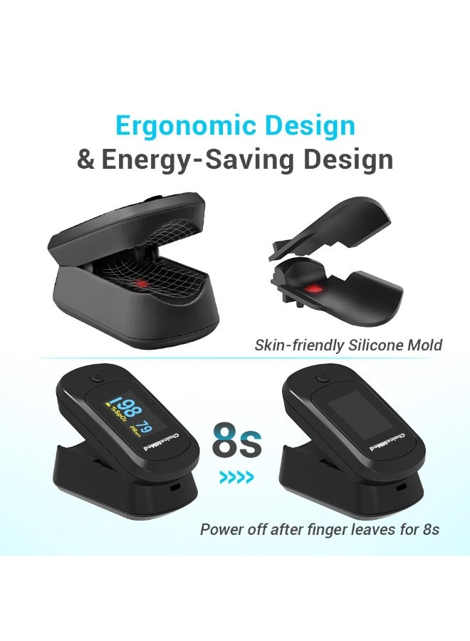 جهاز قياس الأكسجين ونبضات القلب بالإصبع - عملي وسهل الاستخدام لمتابعة صحتك اليومية - Image 3