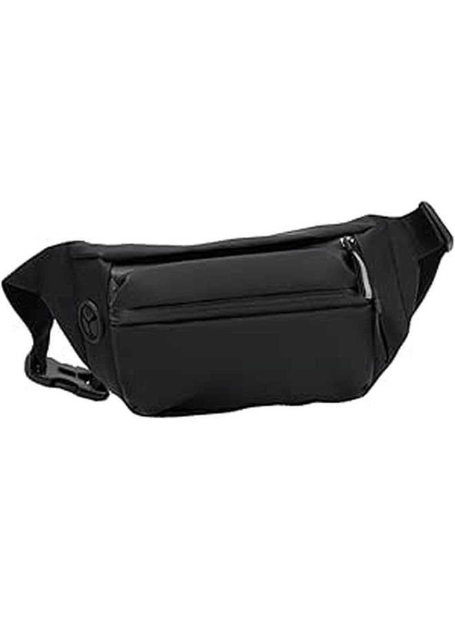 Mens MultiPUose Waist Bag Crossbody Sling Black For Outdoor Activities Casual Use Hiking Travel - Image 1