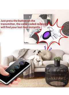 Generic Key Finder, Reyke 85dB+ RF Item Locator Tags with 40m. Working Range, Wireless Remote Finder Key Finder Locator for Finding Wallet Key Phone Glasses Pet Tracker, 1 RF Transmitter & 4 Receivers  - Image 2