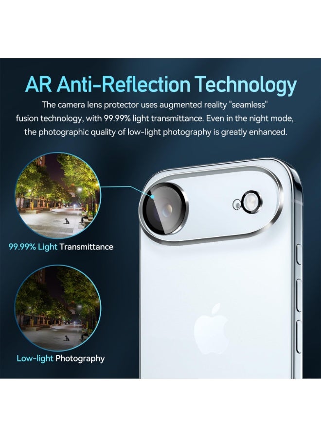SANMUGEED 4-Pack Camera Lens Protector for iPhone Air 6.5'' Screen Protector Tempered Glass[Case Friendly][New Rersion],for iPhone 17 Air Scratch-Resistant,Clear+Black Circle - Image 4