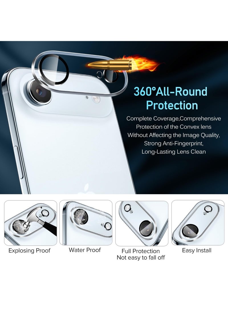 SANMUGEED 4-Pack Camera Lens Protector for iPhone Air 6.5'' Screen Protector Tempered Glass[Case Friendly][New Rersion],for iPhone 17 Air Scratch-Resistant,Clear+Black Circle - Image 5