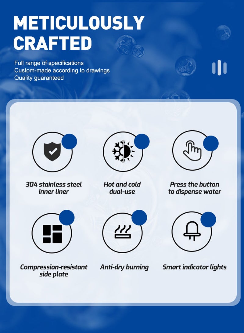 ايتي لايف مبرد مياه بتحميل سفلي لزجاجات 3 و5 جالون – ثلاث درجات حرارة (حار، عادي، بارد) مع قفل أمان للأطفال، 550 واط - Image 3