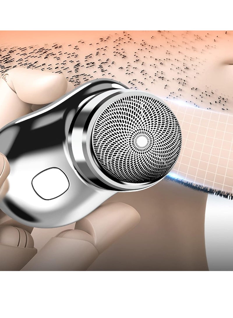Electric Razor for Men, Newest Mini-Shave Portable Electric Shaver, Pocket Size Portable Shaver Wet and Dry Mens Razor USB Shaver Charging Easy One-Button Use Suitable for Home,Car,Travel - Image 5