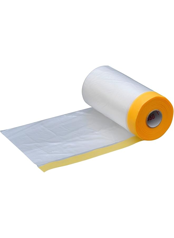 PROMASS promass Taped Masking Film - for Automotive Covering Painting Paint Masking, Furniture and Floors and Appliance Protection. (Size - 3.6 x 65-Feet roll)  - Image 1