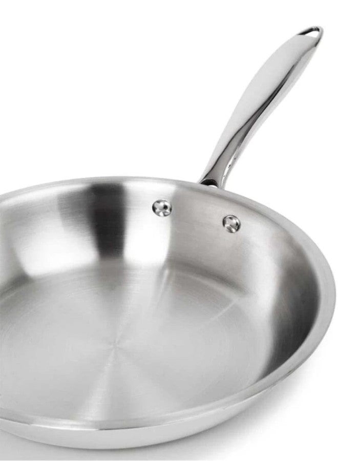 WEKTU TRIPLY Stainless Steel Fry PAN with LID Induction COOKWARE Fry PAN 24 CM Fry Pan 24 cm Diameter with Lid 2 L Capacity (Triply, Induction Bottom) - Image 4