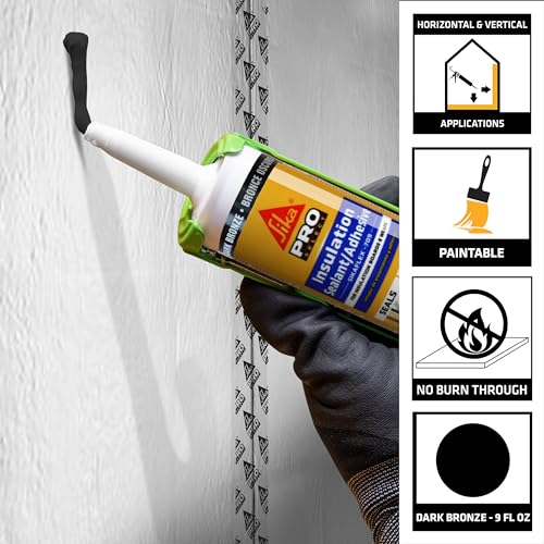 SIKA Sikaflex Insulation Sealant & Adhesive, Dark Bronze, Universal Flashing Sealant, Weather & Moisture Resistant, Bonds to Insulation Boards, PVC, Metals, Glass - 9 fl. oz. Cartridge - Image 2