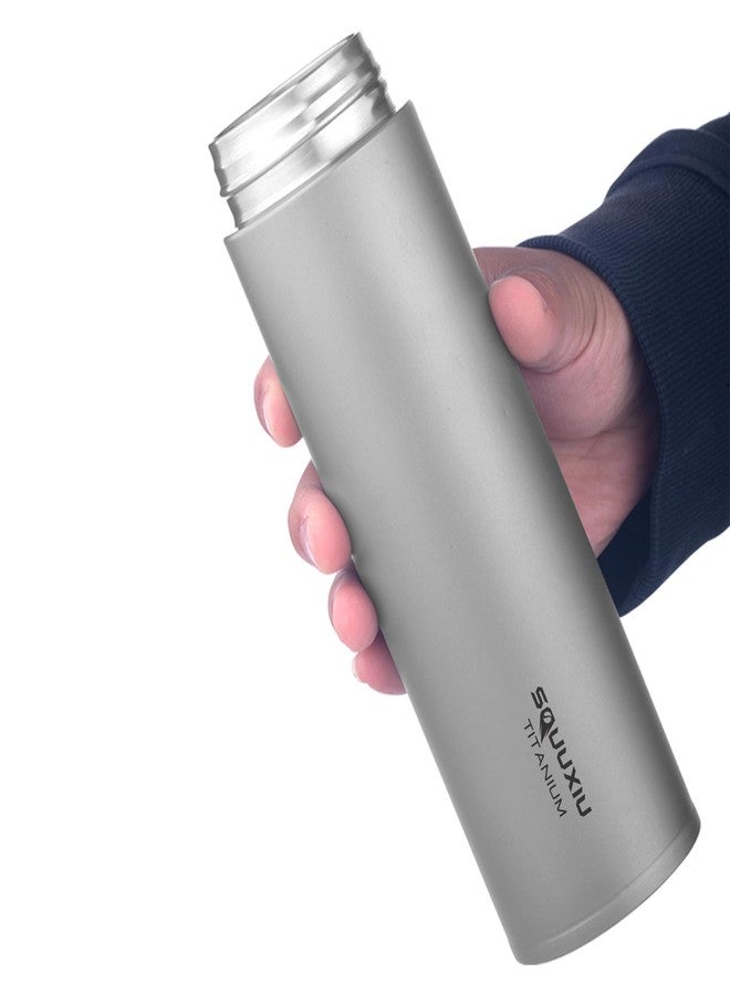 HUIOP Lightweight Travel Insulated Water Bottle 450ml Vacuum Flask with Tea Filter Outdoor Metal Water Bottles Camping Hiking Travel Bottles - Image 3