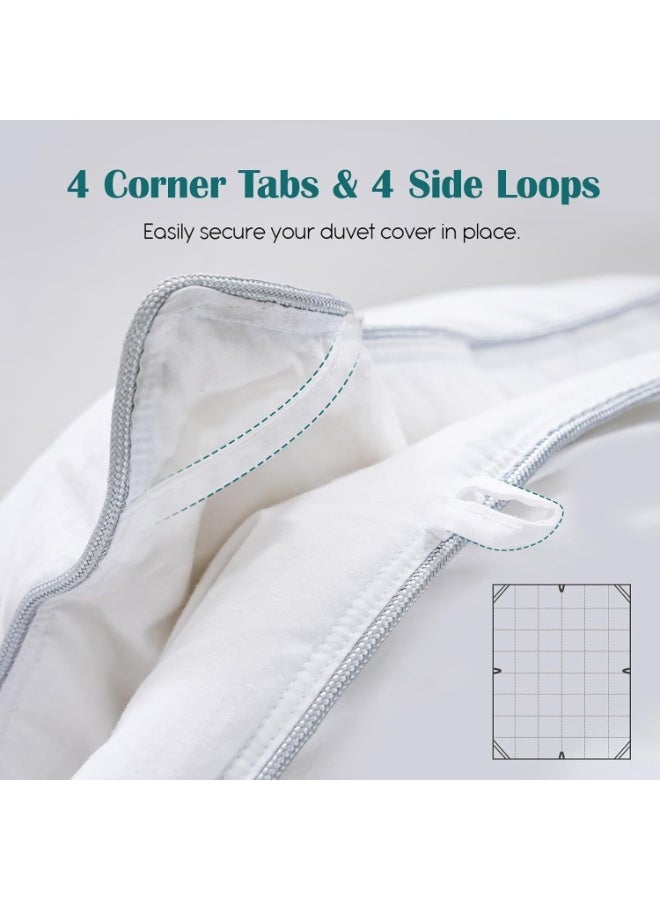 Eworld Ultra Luxe Goose Down Fiber Duvet, Soft & Fluffy White Comforter Quilt for a Warm and Cozy Night’s Sleep, for all beds, Made in UAE - Image 3