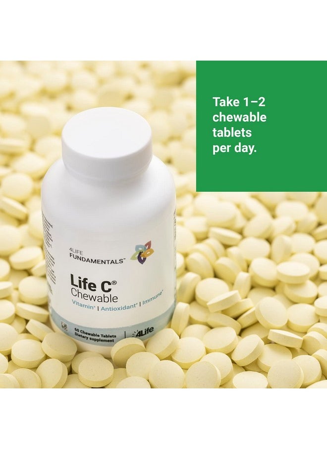 4life - Life C Features 7 Active Forms Of Natural Vitamin C For Immune Support Increased Nutrient Absorption And Antioxidant Benefits Citrus Flavor 60 Chewable Tablets - Image 1
