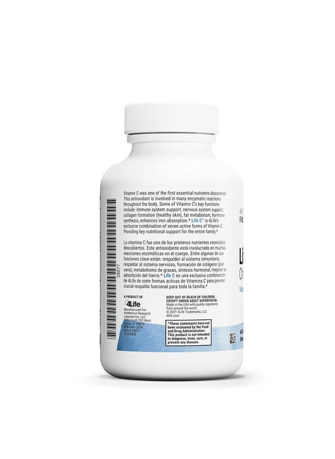 4life - Life C Features 7 Active Forms Of Natural Vitamin C For Immune Support Increased Nutrient Absorption And Antioxidant Benefits Citrus Flavor 60 Chewable Tablets - Image 1