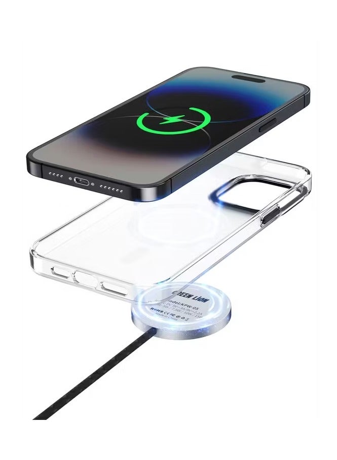 GREEN LION iPhone 15 Pro/Pro Max MagSafe Case Matte / Metal Camera Ring and Metal Button / Anti Scratch / Camera Protection / Anti Yellowing / Precise Cutouts / Anti Fingerprint - Dark Blue - Image 2